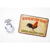 Hier wache ich Hahn Gockel Tin Sign - Decorative Metal