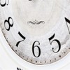 Yosemite Home Decor Circular Iron Wall Clock, White Frame, White