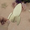 12 Sets Rocket 3D Wood Tabletop Cutouts Unfinished Wooden Stand