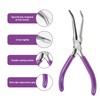 Fish Bone Pliers, Bent Nose Pliers/Tweezers with Non Slip Handle