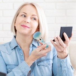 Makeup Blush Brushes | Loose Powder Blush Brush,Funnel Handle Design Beauty Make Up Application Tools for Face Legs Arms Back Body