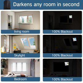 Keyixize Blackout Curtains for Bedroom, (157" x 57") Window Blinds, Blackout Shades, Blackout Window Cover, Punch-Free for Room, Travel, Dormitory