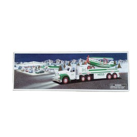 Hess 2002 Truck and Airplane White in Color
