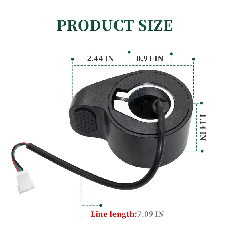 Qmagic Thumb Throttle Compatible with Go-trax GXL V2 Electric Scooter,
