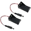 E-outstanding 9V Battery Holder 2PCS Black 6F22 9V Battery Storage