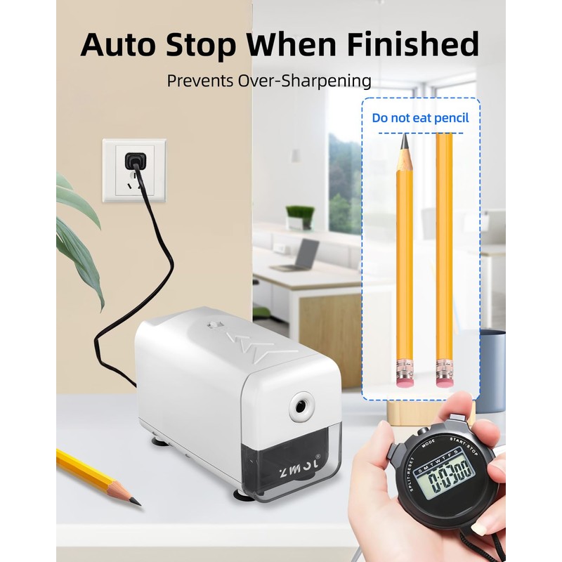 Zmol Electric Pencil Sharpeners,Heavy Duty Classroom Pencil Sharpener for Colored