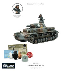 Warlord Games Panzer IV Version B/C/D - 1:56 / 28 mm Plastic Scale Model Tank for Bolt Action Highly Detailed World War 2 Miniatures for Tabletop Wargaming
