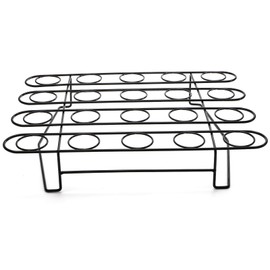 Kingrol 20-Cavity Ice Cream Cone Holder Rack - Metal Waffle Cone Display Stand for Display, Dessert Table, and Party Treats, 16.25"x12.5", Black