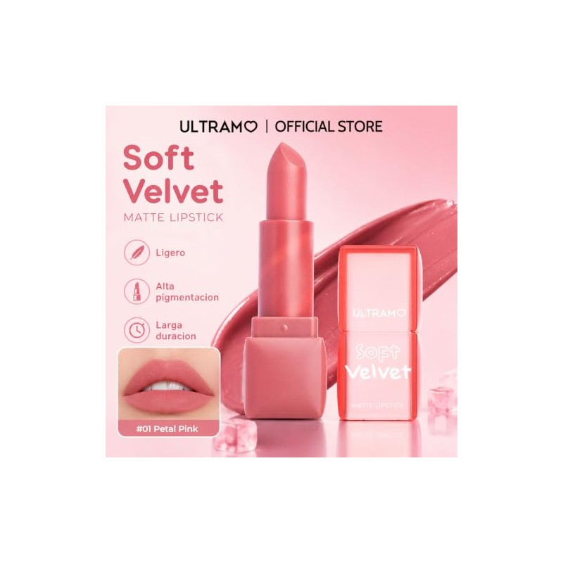 ULTRAMO Labial Mate Sedoso, Labial de Color Duradero, 6 Colores