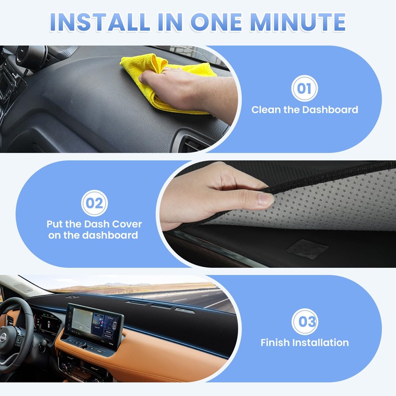 Sunsdrew Dash Cover for 2022-2025 2026 Nissan Rogue Dashboard Cover
