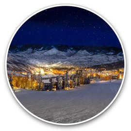Vinyl Stickers (Set of 2) 7.5cm - Aspen Colorado Ski Resort #3056