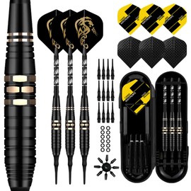 Lavishio Soft Tip Darts Set - Soft Tip Darts for Electronic Darts Boards - 18G Plastic Tip Darts Set with Aluminium Shaft for Electronic Darts Boards