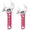 MAXPOWER 2pcs Adjustable Spanner Set, Slim Jaw Adjustable Wrench, Plumbing