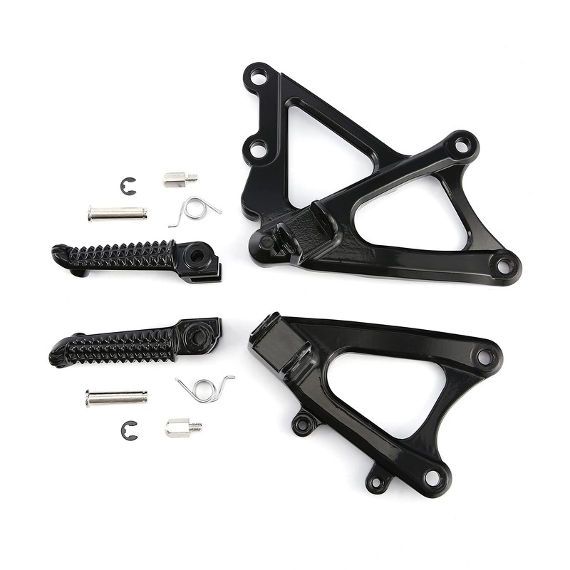 Front Footrest Foot Pegs w/Bracket Fit For Yamaha YZF R1