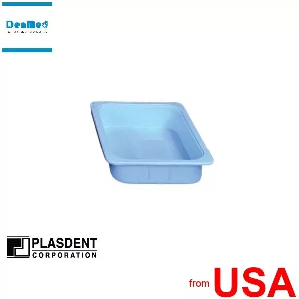 PLASDENT Operation Tub NEON BLUE 9-3/8in x 11-1/2in x 2-5/8in
