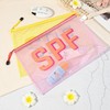 SOIDRAM 8PCS SPF Makeup Bag Clear Zippered SPF Bag Cosmetic