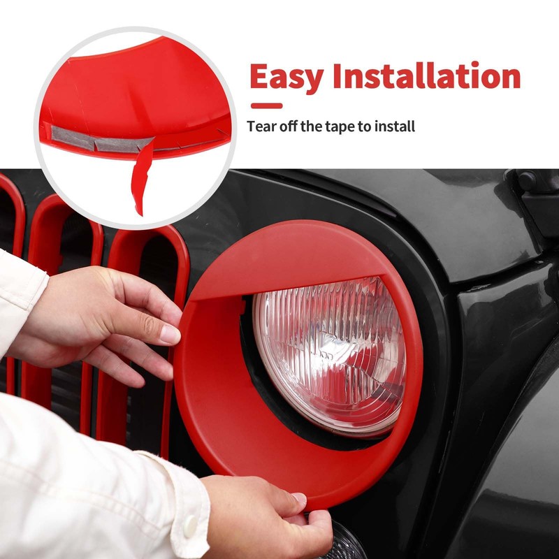 SQQP Grille Grill Insert+Angry Bird Style Headlight Turn Light Cover