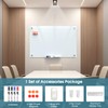 MaxGear Glass Whiteboard 36x24 Inches Wall Mounted, Magnetic White Board