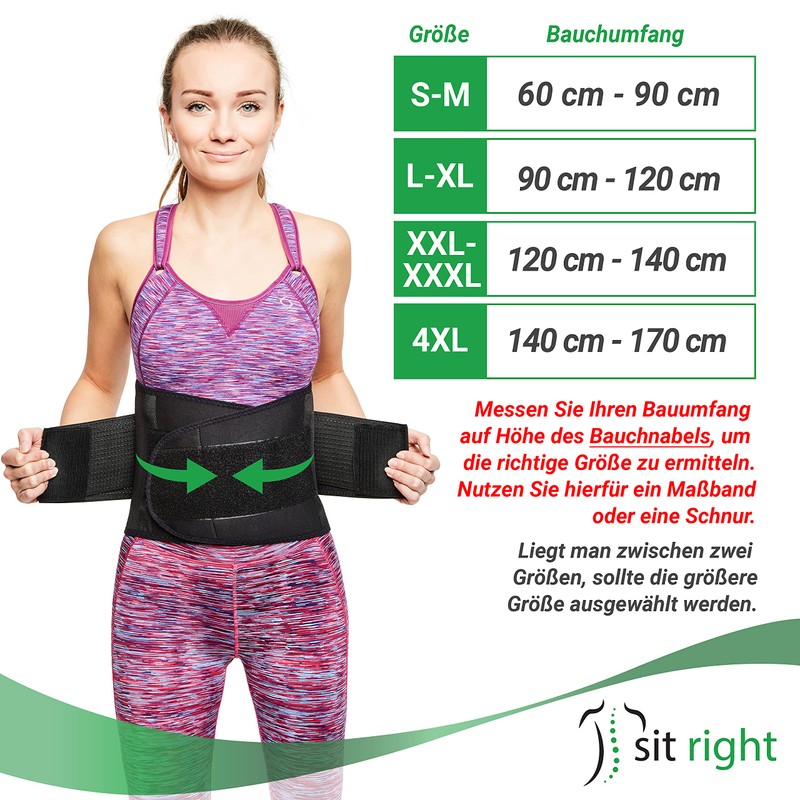 sit right Back Brace - Back Strap for Stabilising the