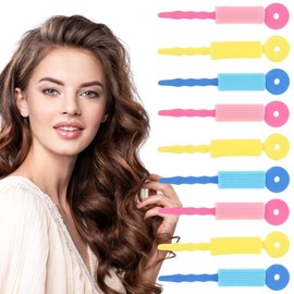 PYEUIFT Pack of 9 Sponge Curling Irons, Sponge Curlers, Foam Rollers, Foam Sponge Curlers, Soft Foam Hair Roller, DIY Hair Styling, Hairdressing Tools, Hair Rollers