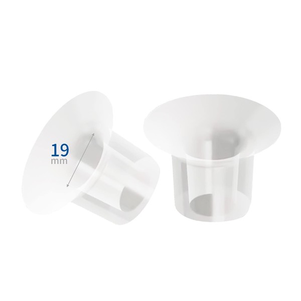Begical Insertos de brida transparente de 19 mm para Freemie 25 mm Collection Cup/Spectra Cacacup 24 mm/Lansinoh&Ameda 25 mm Protector de extractor de leche. Reduce el túnel de pezón hasta 19 mm