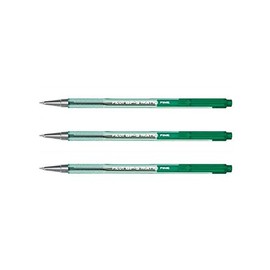 Pilot BP-S Matic Fine Ballpoint Pen - Green (Pack of 3)