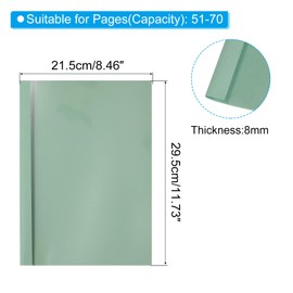 PATIKIL 0.3" Thermal Binding Cover, 10 Pcs PE Hold 51-70 Sheets Presentation Paper File Protector Folder with Hot Melt Glue for Office Work, Light Blue