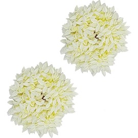 Co Creative Mogra White Gajra Hair Accessories Gajra Rubber Band for Women (Pack of 2)(White)
