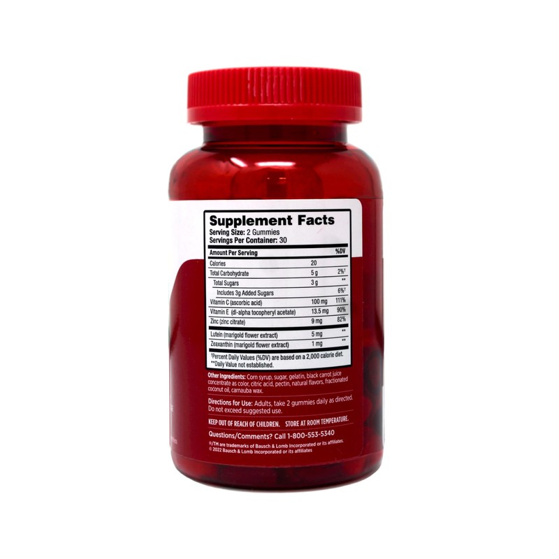 Ocuvite Eye Health Gummies, Mixed Fruit Flavors, 60 Count (Pack