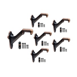 QCAA HandRail Brackets, 3", Zinc Die Cast, Aged Bronze, 6 Pack, Made in Taiwan