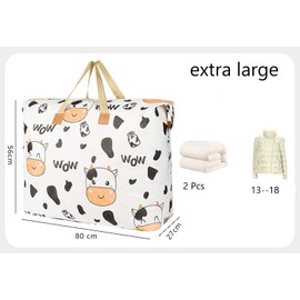 2 Packs Extra Large Laundry Bag.Strong Storage Laundry Shopping Bags.Clothes Storage Bag Organizer for Travel Packing Shopping Moving & Storage– Waterproof Fabric with Zip to Keep Clean. (80x56x27 cm)