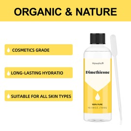 Hznxolrc 10.58 oz Dimethicone (Polydimethylsiloxane), 100% Pure, Cosmetic Grade, Suitable for Hair, Body, Skin Conditioning Products and More