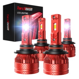 Torchbeam 9005 9006 Fog Bulbs, 96,000LM Super Bright Light T6S Lights Bulb, 6500K Cool 0506 Bulb with 25000RPM Cooling Fan, Easy 5Min Installation H9 Fog Light Bulbs, Pack of 4