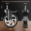 5 inch Heavy Duty Caster Wheels, Stem Casters Set of