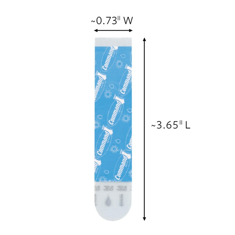 Command 5 lb Large Water-Resistant Refill Strips, 4 Strips, Reuse