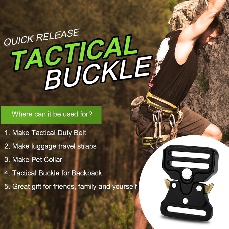 3/4 Inch Tactical Buckle Tactical Duty Buckle Replacement, 2Pack Paracord
