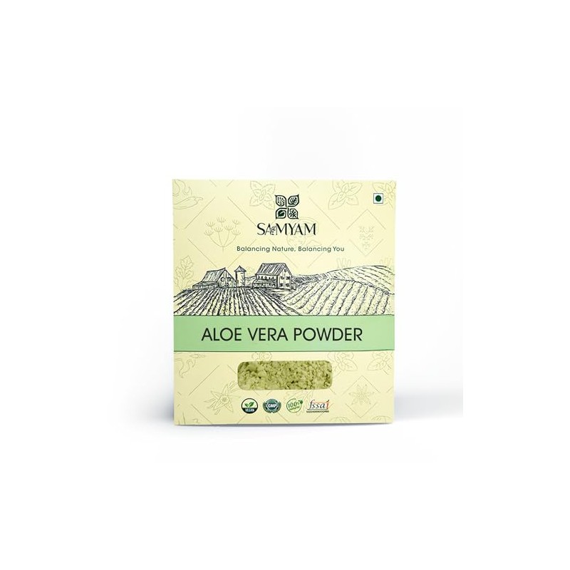 SAMYAM Aloe Vera Leaves Powder - 200g Pack | Skin
