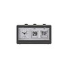 Monograph Clock, rubber, plastic, PVC and aluminium, black, 19 x