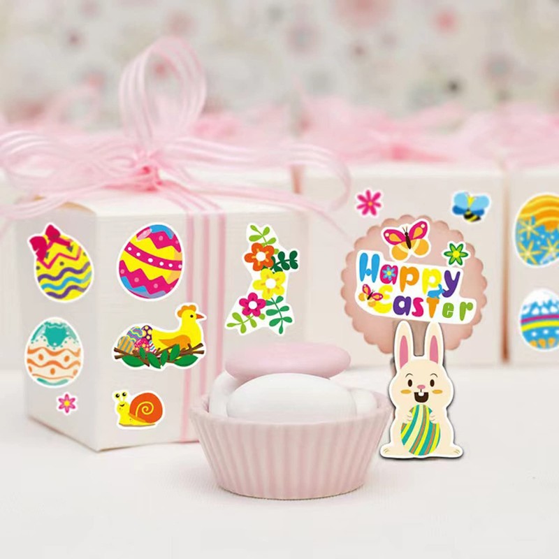 BOOSHMall 8 Sheets Easter Stickers, Easter Stickers, Easter Children, Easter