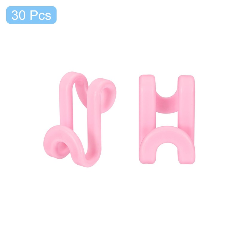 uxcell Clothes Hanger Connector Hooks, 30Pcs - ABS Hanger Hooks,