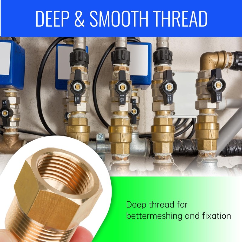 Brass Pipe Adapter - 5/8" SAE Female to 3/4" SAE
