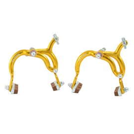 Dia Compe MX890 Side Pull Caliper Brake Set (F+R) for Old School BMX, Gold, DP2513-FR