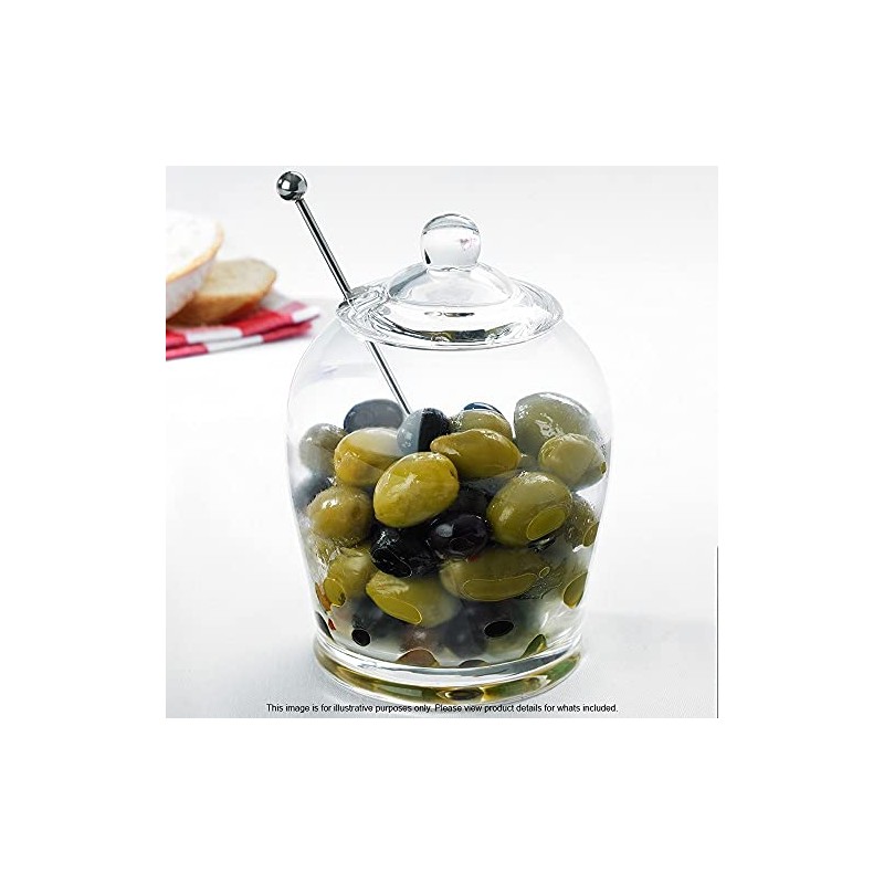 Davis & Waddell Olive Jar with Spoon, 10 x 10