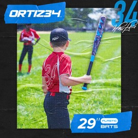 Bat & Ball Set - Graffiti Plastic Bat & Ball Homerun Set- David Ortiz Backyard Baseball Set for Youth, Kids, Teenagers, Adults (Bat & Ball Set, Blue)