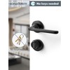 SORWDUERM Black Thumb Turn Euro Cylinder Door Lock, Anti-Bump Anti