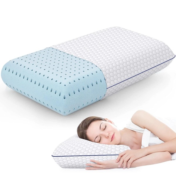 Cushyoasis Memory Foam Pillows for Side, Back and Stomach Sleepers,