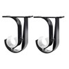 Ceiling-Mount Bracket Black Curtain Rod Holder Heavy Duty Curtain Pole