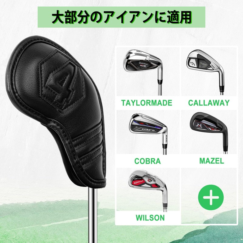 Golf Iron Covers Magnetic Wedge Cover Club Head Cover Set