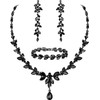 EVER FAITH Mujer Set de Joyería Cristal Austriaco Bola de