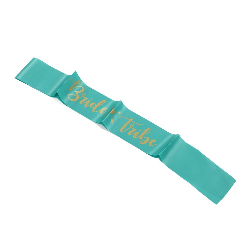 8Pcs Bride Bridesmaid Sash Gold Letters Hypoallergenic Material Wedding Bride